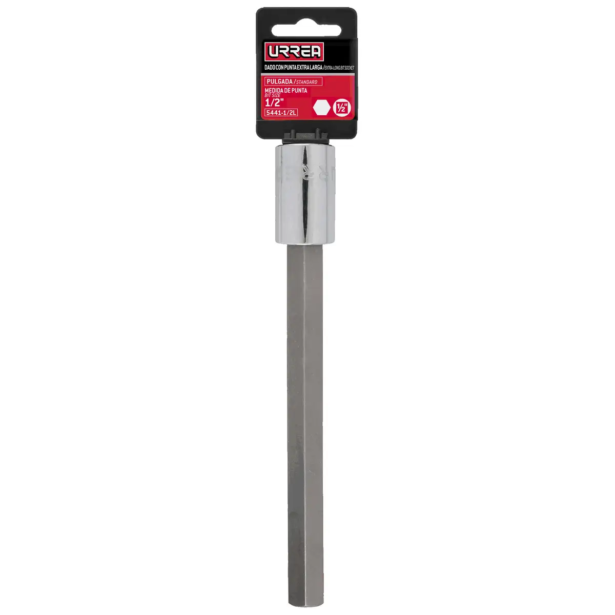 5441-1/2L Copa punta hexagonal larga cuadrante 1/2" de 1/2" recubierta en Cr-Ni