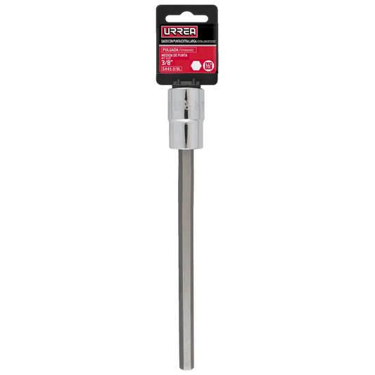 5441-3/8L Copa punta hexagonal larga cuadrante 1/2" de 3/8" recubierta en Cr-Ni