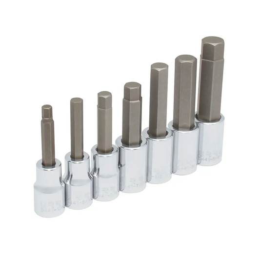 54417 Juego de copas punta hexagonal cuadrante 1/2" pulgadas 7 piezas