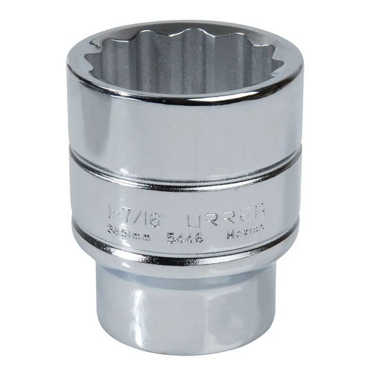 5446 Copa 12 pts cuadrante 1/2" de 1-7/16" recubierta en Ni-Cr, uso pesado, Urrea