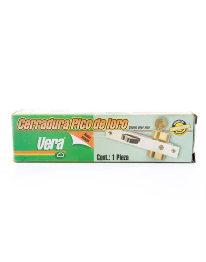 5504 Cerradura de incrustar pico de loro para corredizas doble cilindro Vera