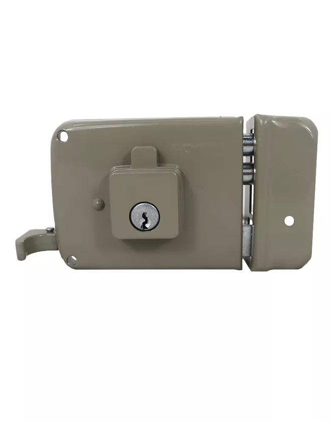 5652 Cerradura de sobreponer 2 pasadores izquierda beige, backset 48 mm Forte