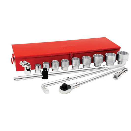 57106 Juego de copas 12 pt y accesorios 1" 15 piezas, uso pesado, Urrea