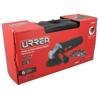 EA804AK Combo pulidora 900 W con accesorios 8 piezas, uso pesado, Urrea