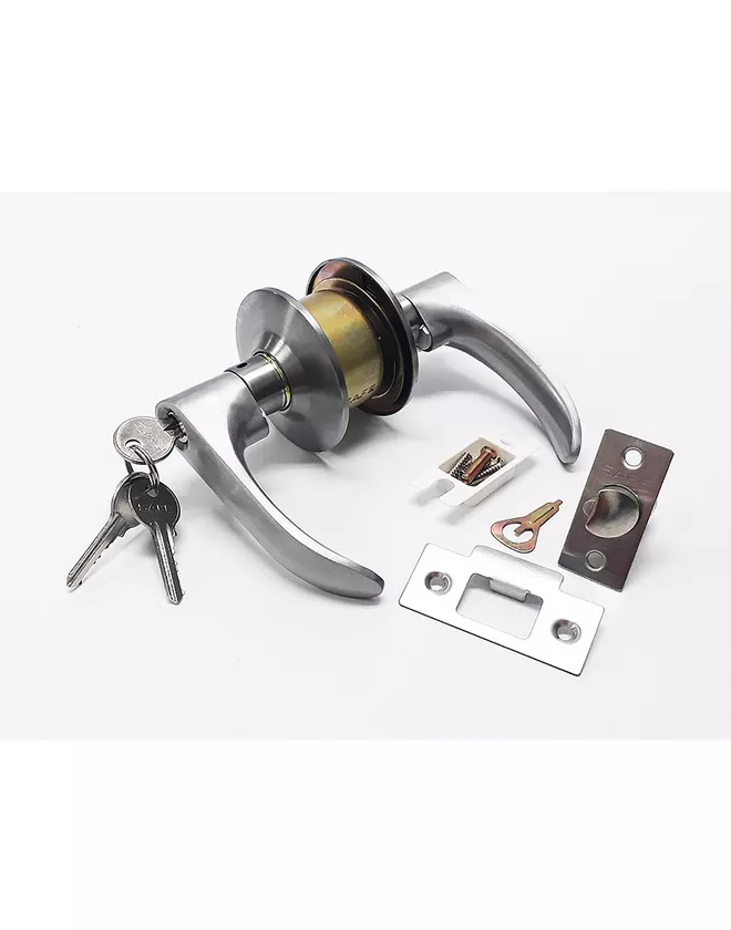 6853 Cerradura cilíndrica de manija acero inox Genova