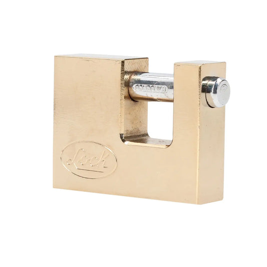 L22C70TLBB Candado de acero anti-cizalla  70 mm con llave tetra, latón brillante, Lock