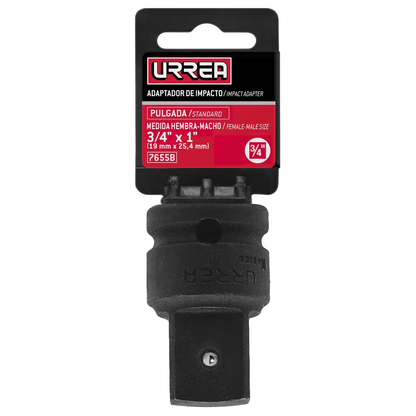 7655B Adaptador de impacto para copas 3/4" hembra a 1" macho, uso pesado, Urrea