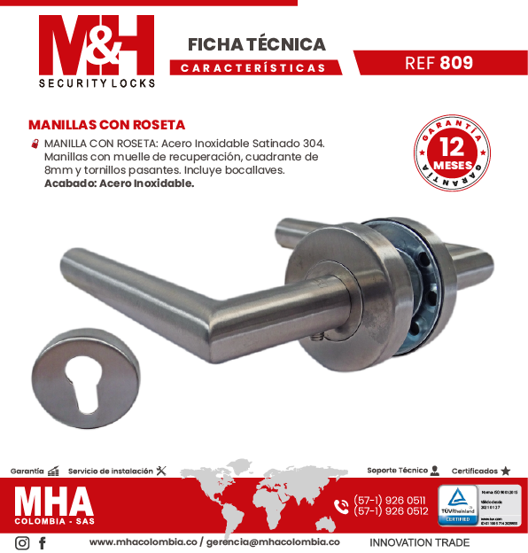 809 Manilla con roseta MAN-021