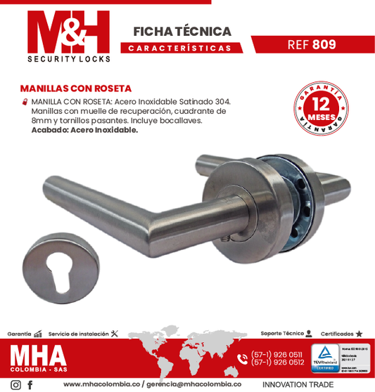 809 Manilla con roseta MAN-021