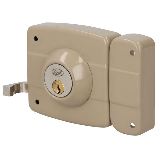 30CS Cerradura de sobreponer para puerta corrediza de cilindro sencillo, derecha, Lock