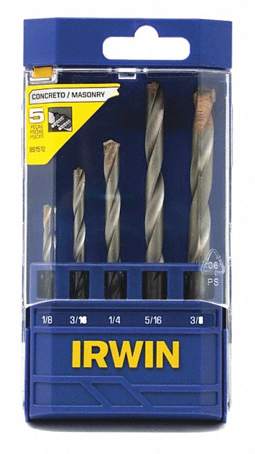 891512 Juego de brocas para concreto 1/8" - 3/8" 5 piezas Irwin