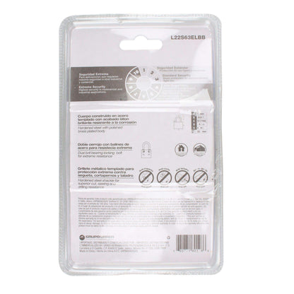 L22S63ELBB Candado de acero 63 mm anti-segueta y anti-impacto, Lock