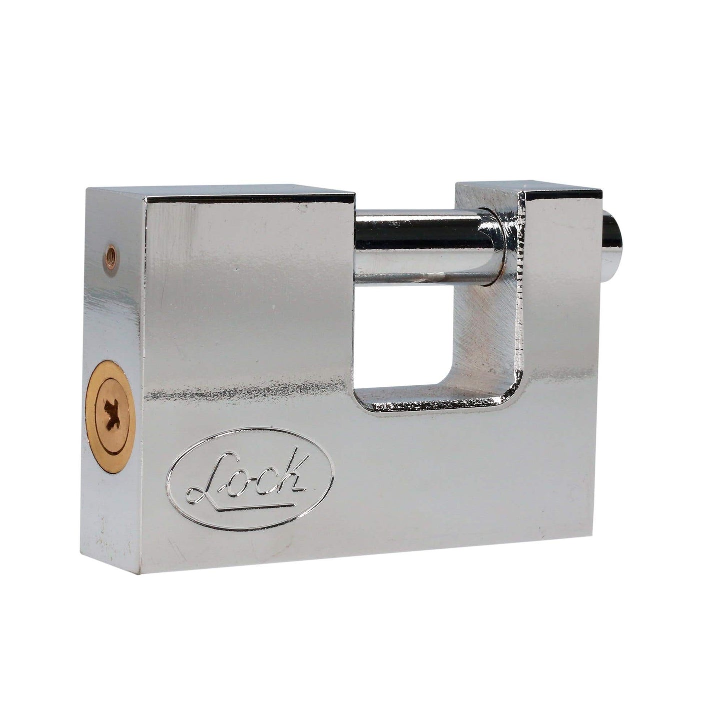L22C80TCSB Candado de acero anti-cizalla 80 mm con llave tetra, cromo satinado, Lock