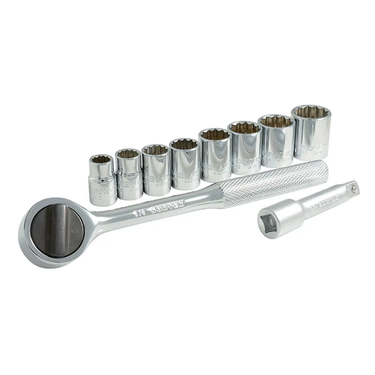 A02S Juego de copas y accesorios 3/8" pulgadas 10 piezas 3/8" a 13/16"