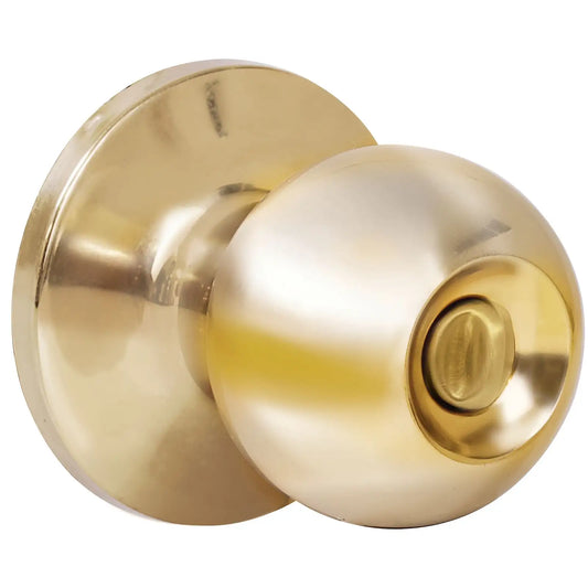 13POP Pomo cilíndrico de bola para entrada principal, latón brillante, Prolok