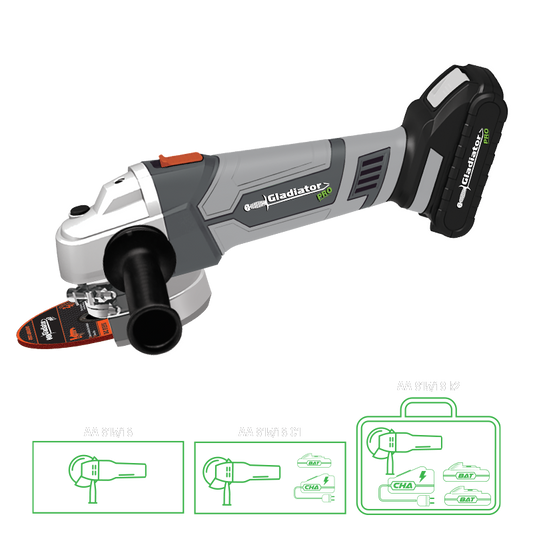 AA 815/18 C1 Pulidora inalámbrica 18V 4-1/2" (115 mm) con batería 3A y cargador