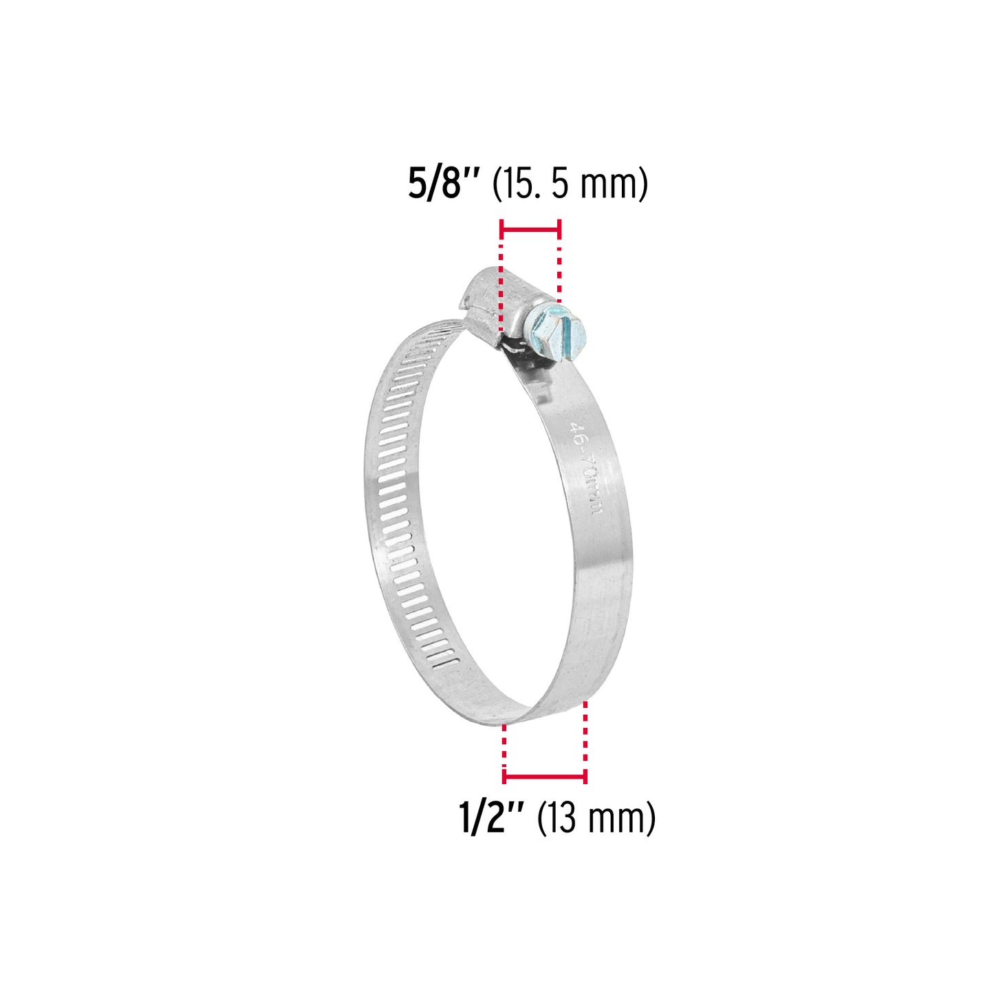 AB-36 Abrazadera reforzada, acero inox #36, 1-13/16"-2-3/4",5 pzas