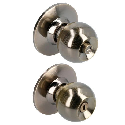 18POP Pomo cilíndrico de bola para baño, latón antiguo, Prolok