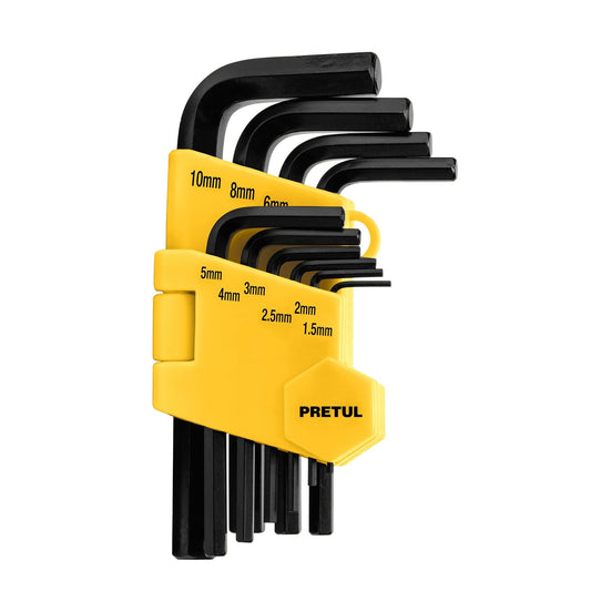 ALL-10M-P Juego de 10 llaves bristol métricas con organizador, Pretul
