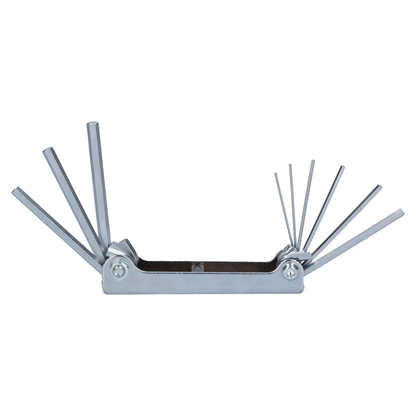 ALLFN9M Juego de llaves hexagonales tipo navaja 9 piezas 1.3 a 6 mm, uso profesional, Surtek