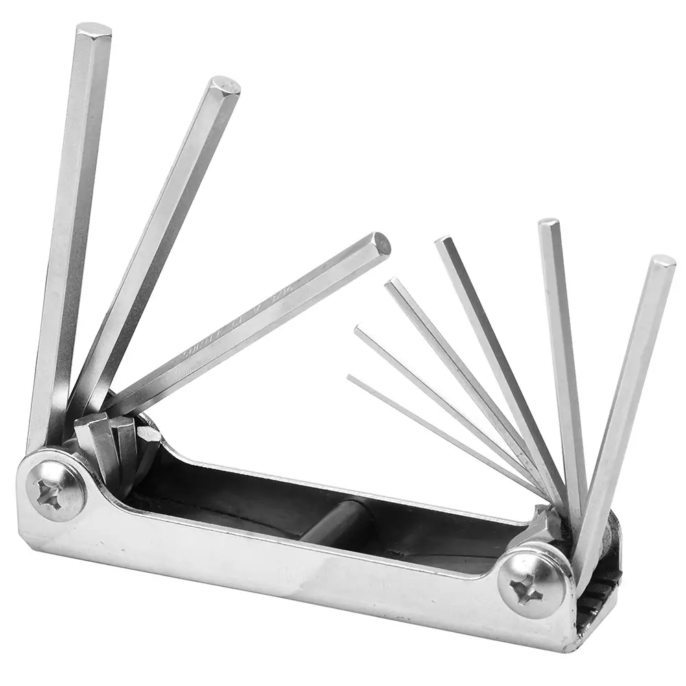 ALLFN9M Juego de llaves hexagonales tipo navaja 9 piezas 1.3 a 6 mm, uso profesional, Surtek