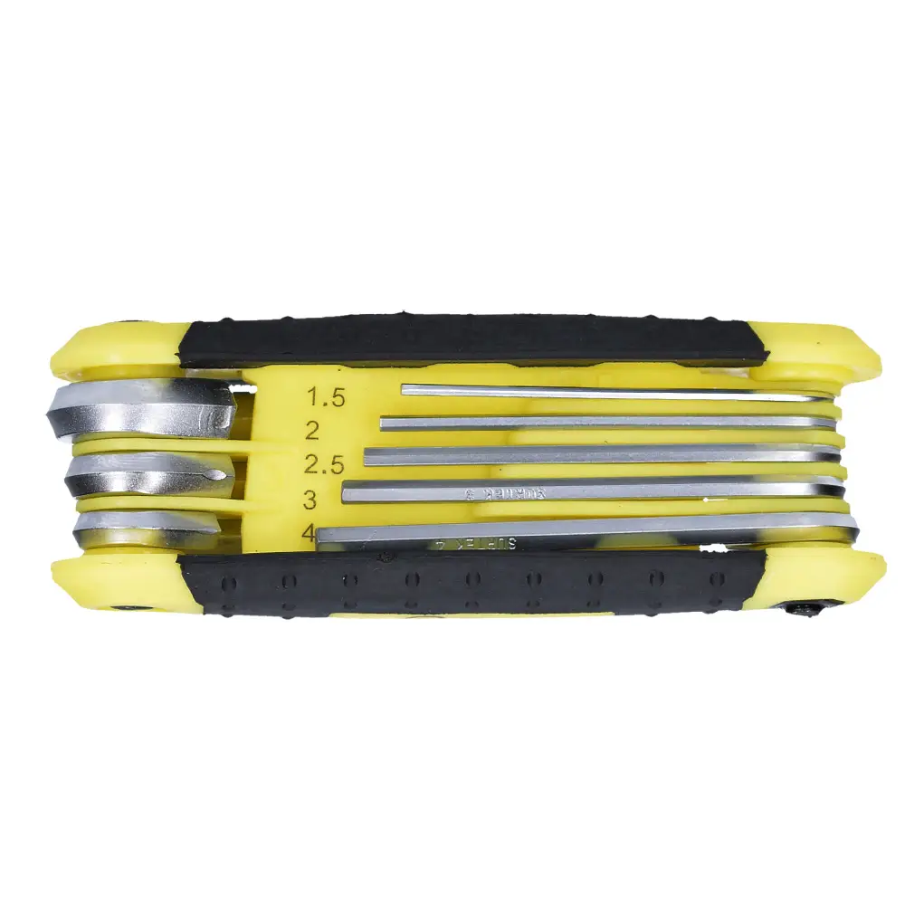 ALLFNX8M Juego de llaves hexagonales tipo navaja 8 piezas 1.5 a 8 mm, uso profesionale, Surtek