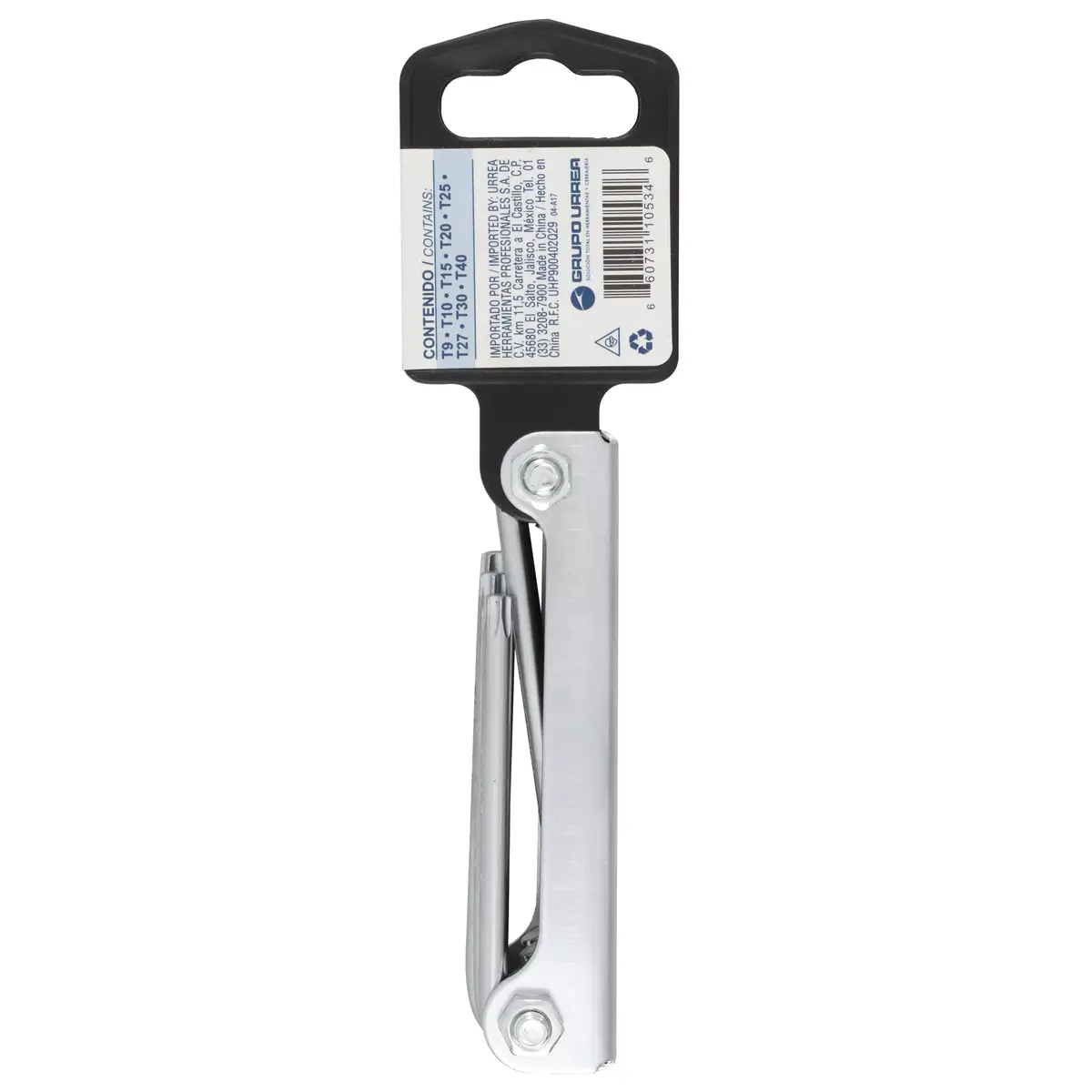ALLFTN8 Juego de llaves torx tipo navaja 8 piezas T9 a T40, uso profesional, Surtek