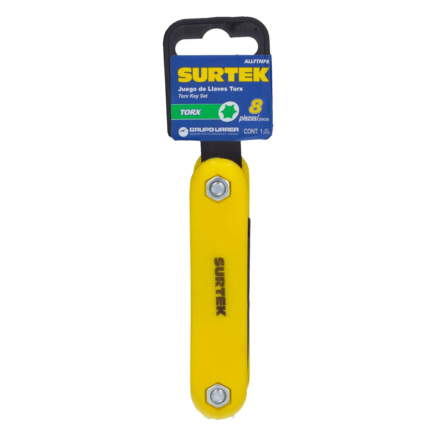 ALLFTNP8 Juego de llaves hexagonales Torx tipo navaja 8 piezas T9 a T40, uso profesional, Surtek