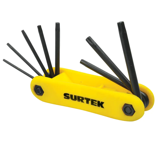 ALLFTNP8 Juego de llaves hexagonales Torx tipo navaja 8 piezas T9 a T40, uso profesional, Surtek