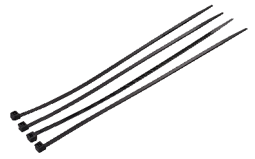AMR102-100 Amarre plástico negro 2.5 X 100 mm, 100 unidades