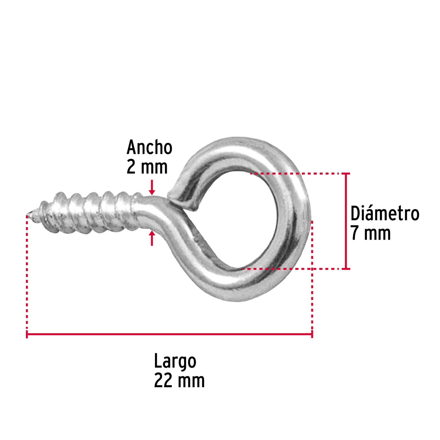 AR-17C Cáncamo cerrado #5, bolsa con 144 piezas