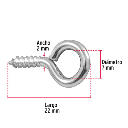 AR-17C Cáncamo cerrado #5, bolsa con 144 piezas