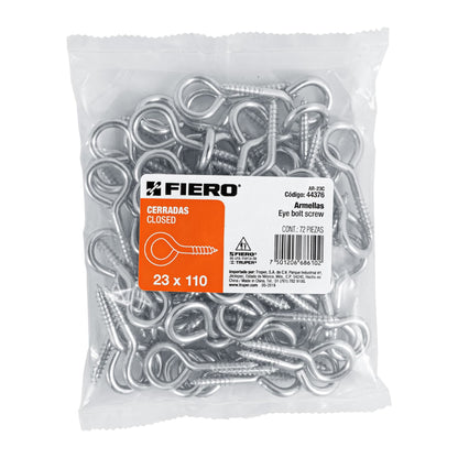 AR-23C Cáncamo cerrado #14, bolsa con 72 piezas