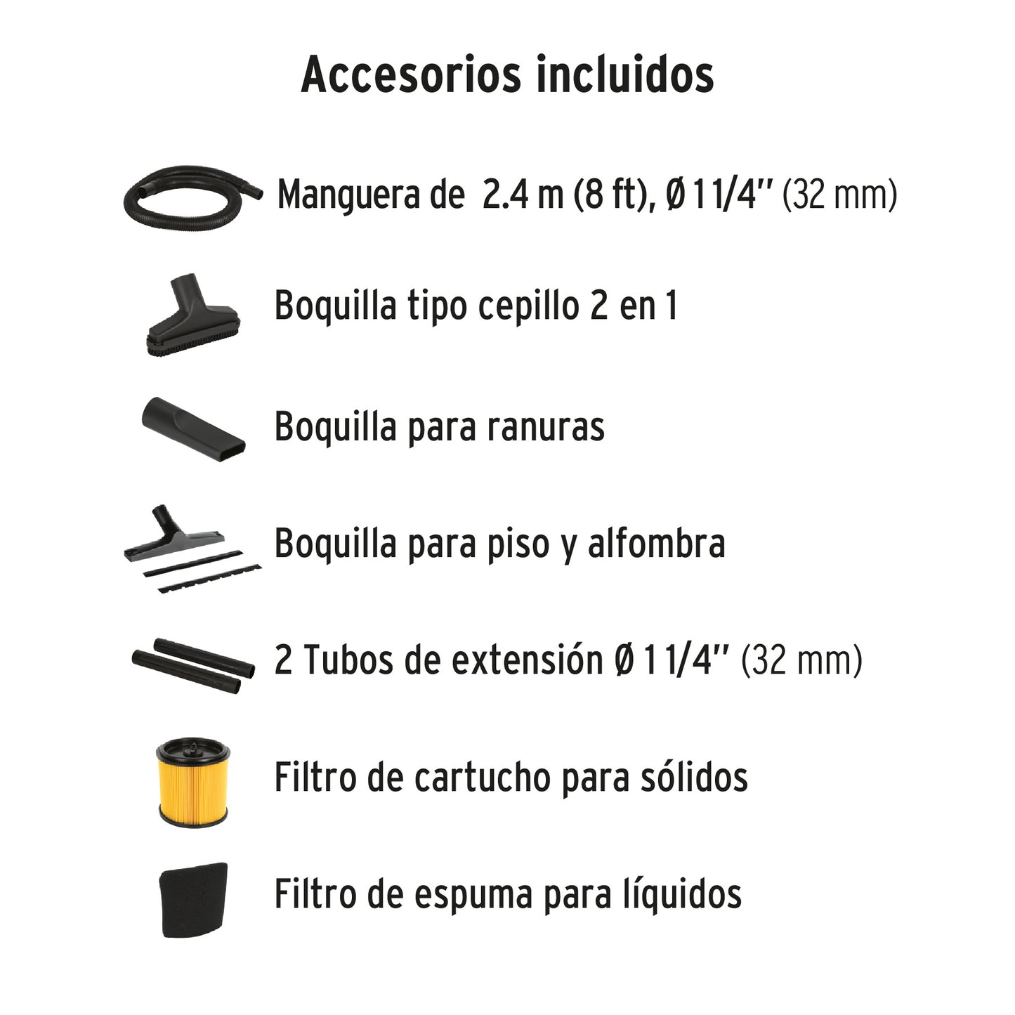 ASP-5X Aspiradora en acero inoxidable para líquidos y sólidos, 5 Galones Truper