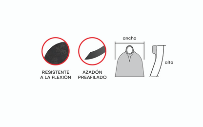 Azadon forjado 4230 gambia sin cabo, T1201423030 Herragro