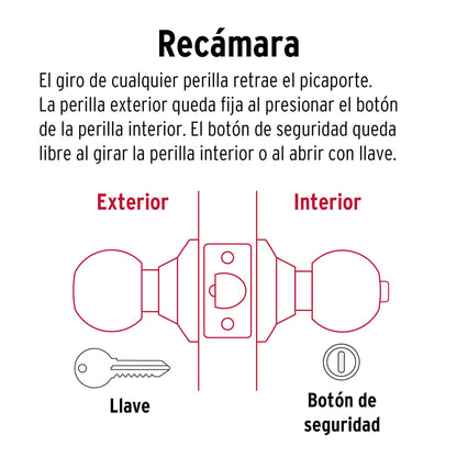 BAL-LA-RP Pomo tipo esfera, latón antiguo, recámara, Hermex