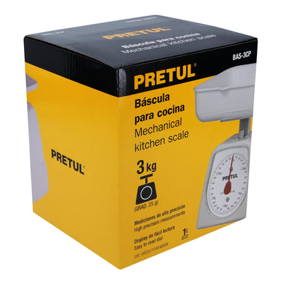 BAS-3CP Báscula mecánica Pretul de cocina para 3 kg