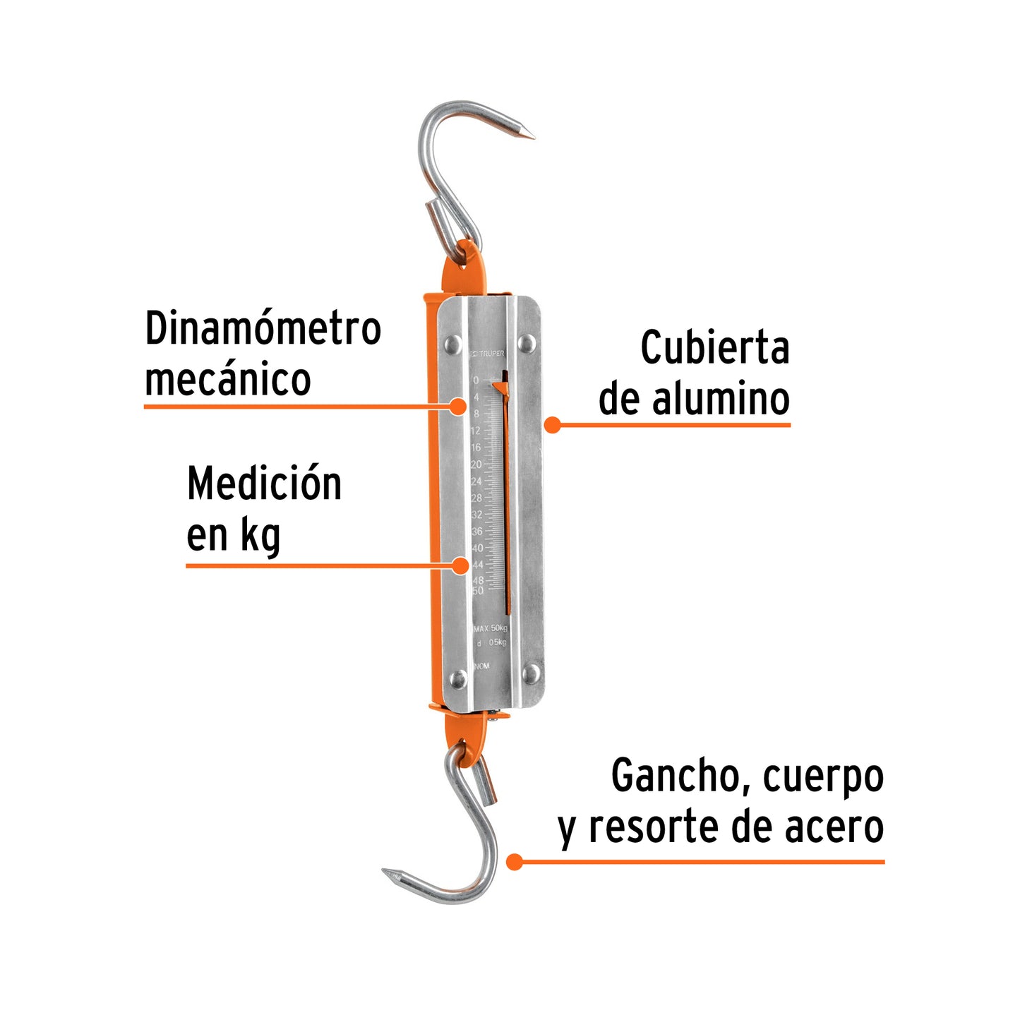 BAS-50R Báscula romana de resorte, 50 kg