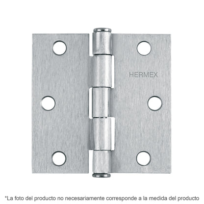 BC-253P Bisagra cuadrada, 2-1/2', cromo mate, cabeza plana