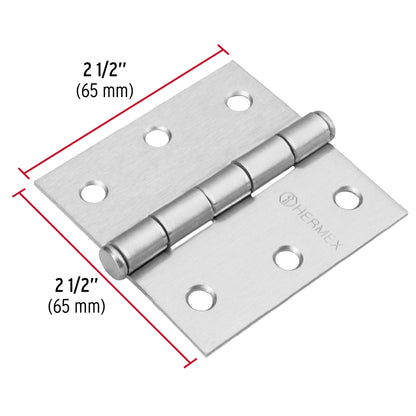 BC-253P Bisagra cuadrada, 2-1/2', cromo mate, cabeza plana