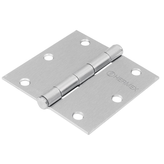 BC-353P Bisagra cuadrada, 3-1/2', cromo mate, cabeza plana