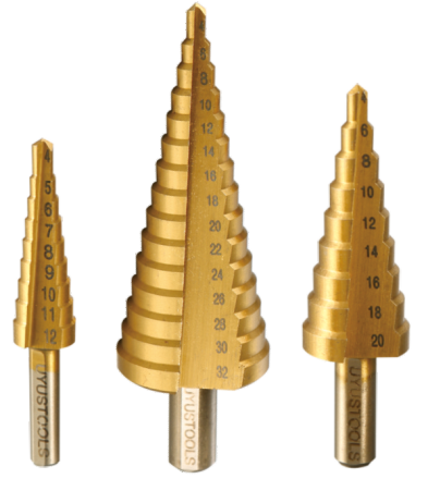 BCE3SU-P Set de brocas escalonadas 3 piezas 4 a 32 mm