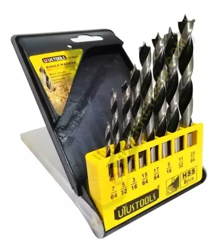 BCM08U Set de brocas para madera 7/64" - 25/64" 8 piezas