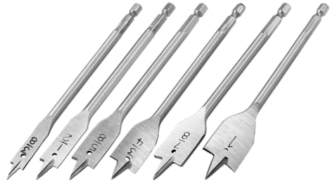 BCM601 Broca plana tipo espada para madera 6 piezas