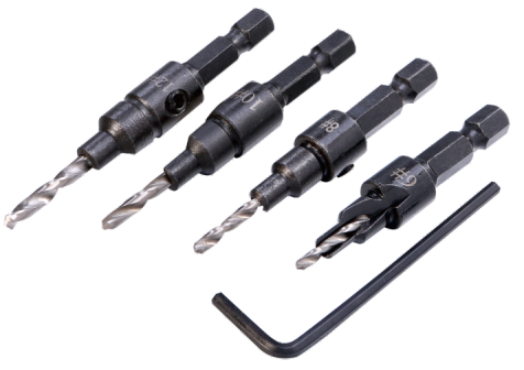 BCV4SU Broca avellanador set 4 piezas