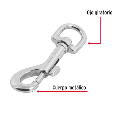 BDZ-3-1/2 Mosqueton, de zinc, 3½'