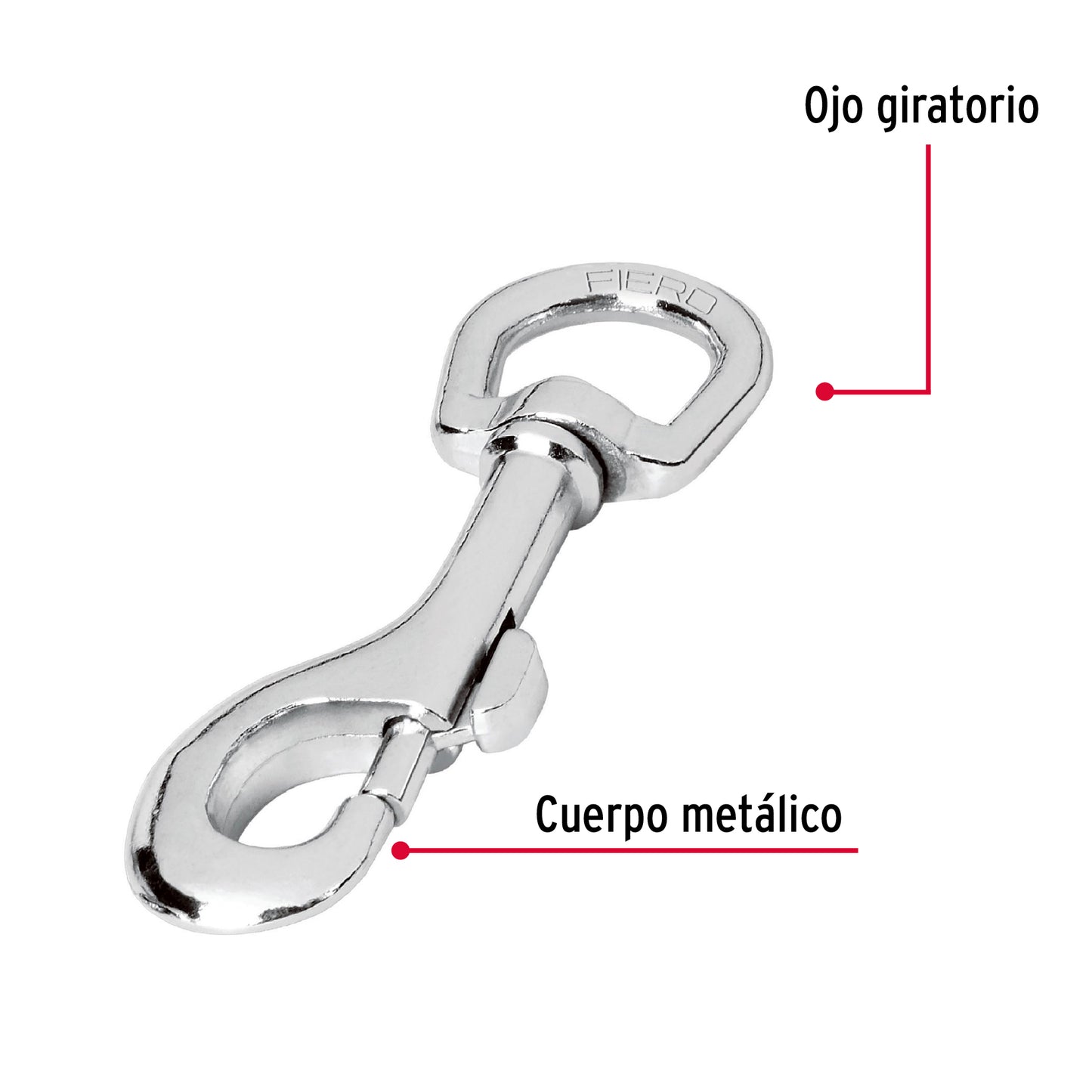 BDZ-4-1/4 Mosqueton, de zinc, 4¼'