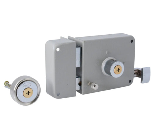 21CS Cerradura de sobreponer clásica con llave tetra, izquierda, Lock