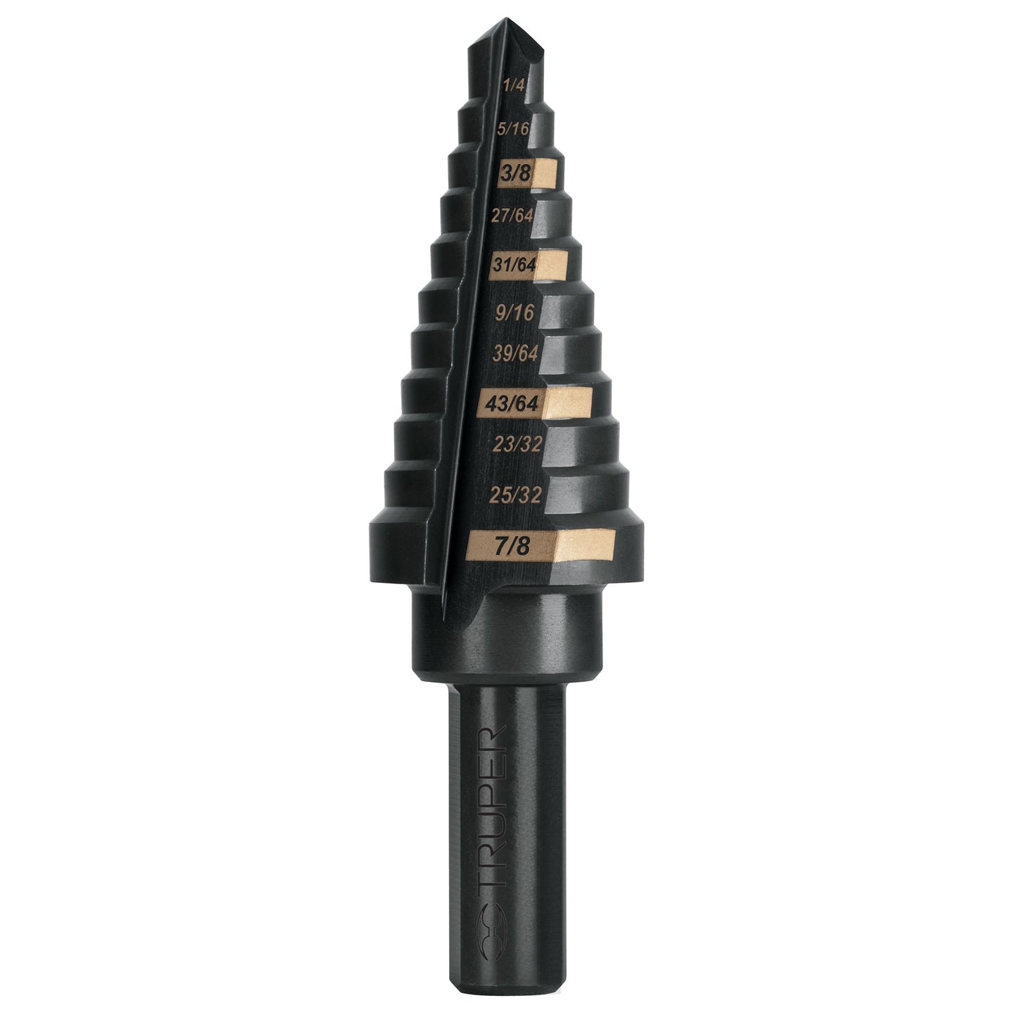 BES-11 Broca escalonada óxido negro 11 escalones 1/4' a 7/8'