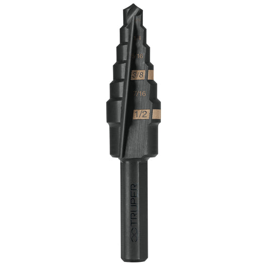 BES-6 Broca escalonada óxido negro 6 escalones 3/16” a ½”